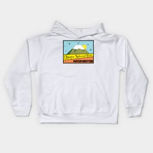 Olympic National Park Washington Retro Kids Hoodie